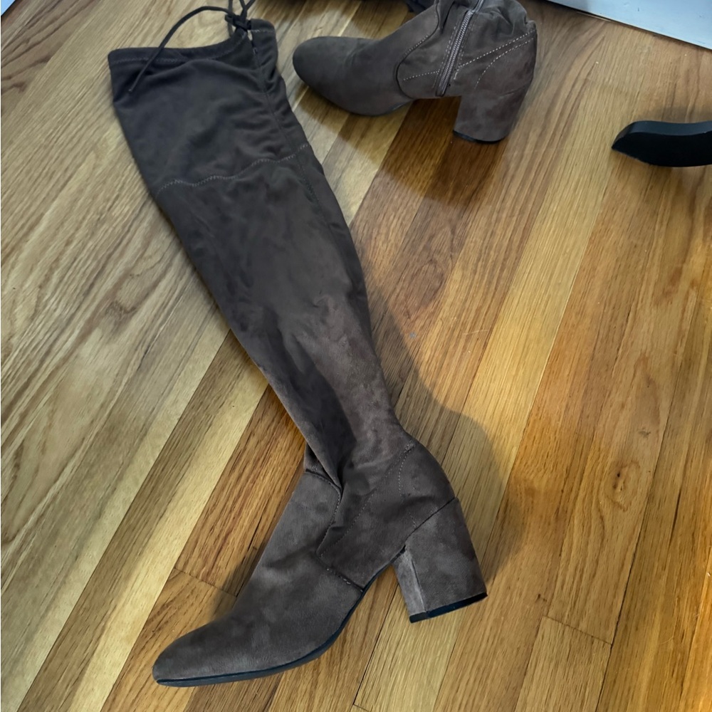 Catherine Malandrino Brown Suede Over the Knee Boots